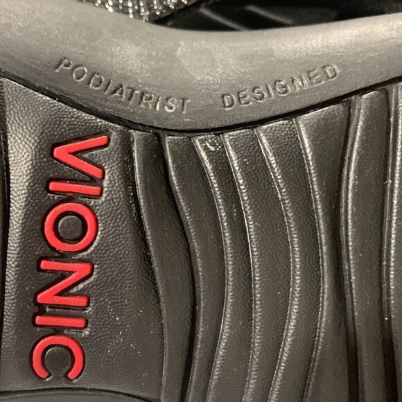 VIONIC Bella II Lizard embossed strap flipflop thong bow detail silvertone cap - Picture 9 of 10